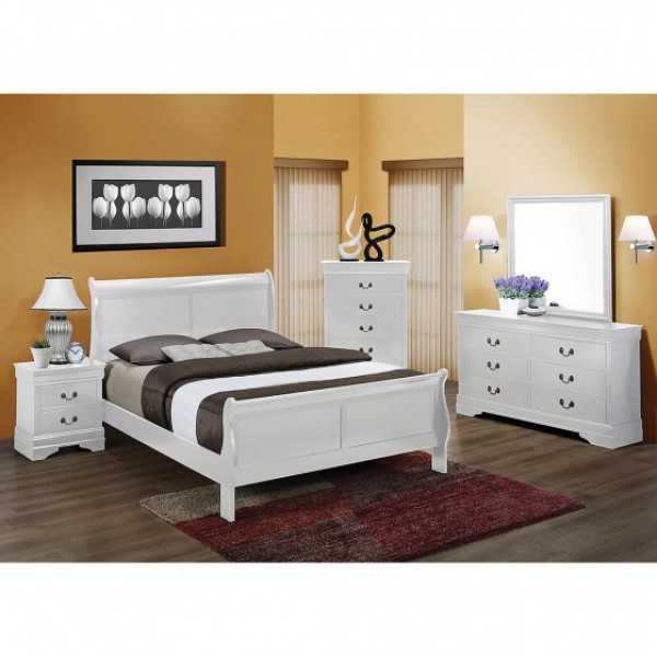 LOUIS PHILIP WHITE BEDROOM GROUP WH